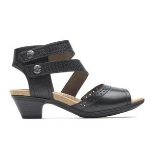New Abbott Cobb Hill 2 piece cuff sandal 8 black